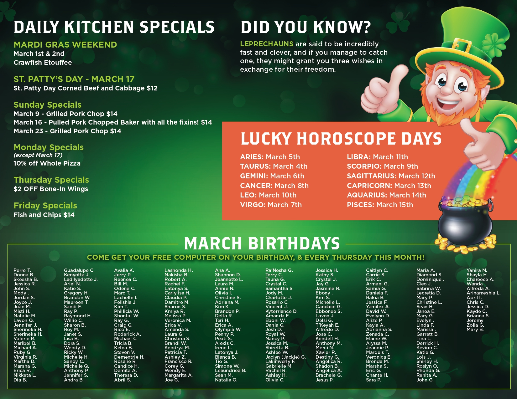 TCB-humble-kitchen specials birthdays